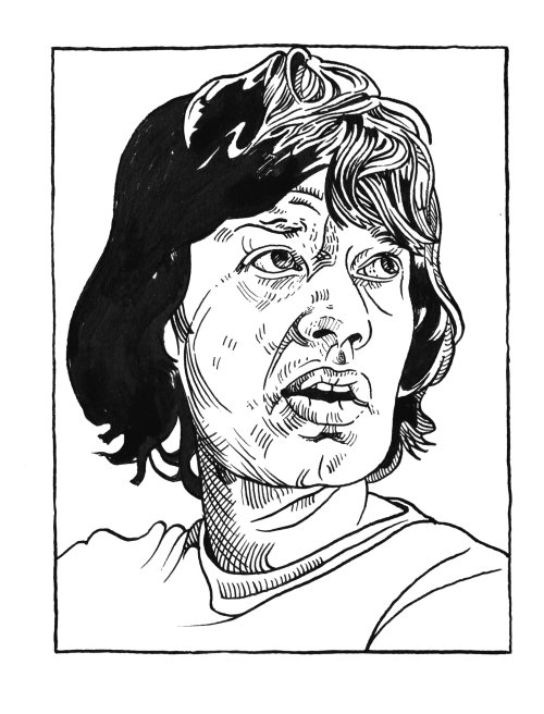 Retrato em preto e branco de Mick Jagger