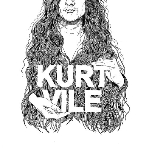 Black and White big hair woman Kurt vile