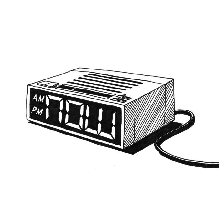 Black and White clock NOW