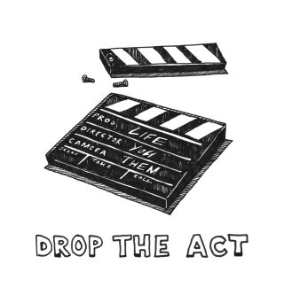 Black and White Drop the act clap board
