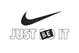 Logotipo de Nike en blanco y negro