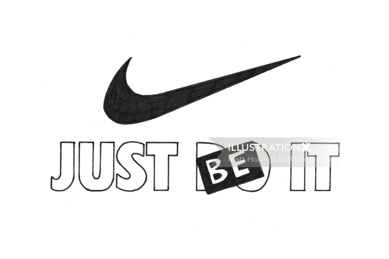Black and White Nike Logo