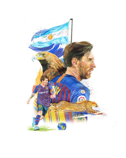 Messi jogador de futebol esportivo