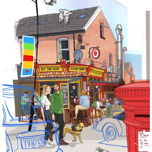 Matt Hollings In Colour 国际生活方式的插画家。曼彻斯特