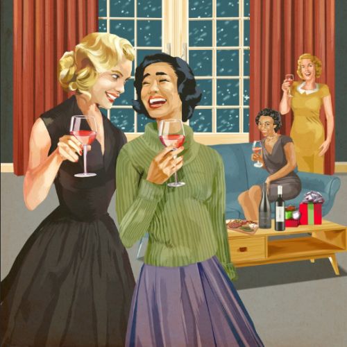 Digital painting of girl's party 