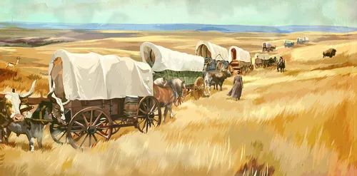 Graphic bullock carts