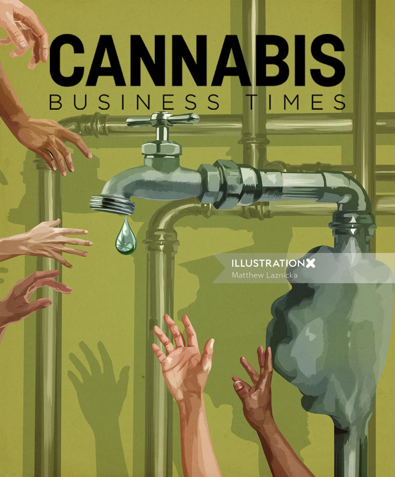Graphic Cannabis water scarcity