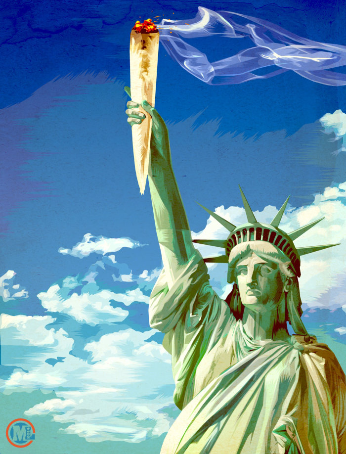 Illustration of statue of liberty