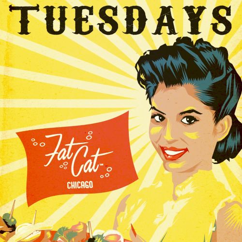 Lettering illustration of Tapas Tuesdays for Fat Cat Chicago 
