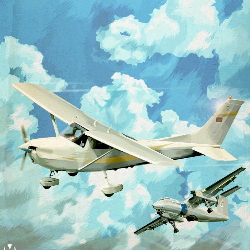Illustration of glider planes