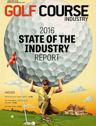 Rotulación manual de la industria de campos de golf. 