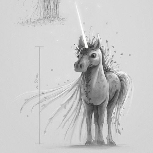 character design of unicorn
