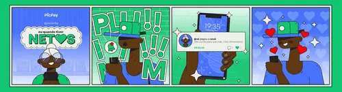 Comic showing character noticing new WiFi networks on phone and reacting happily.