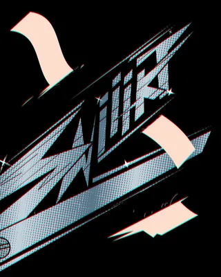 Abstract sharp angled geometric design with contrasting colors