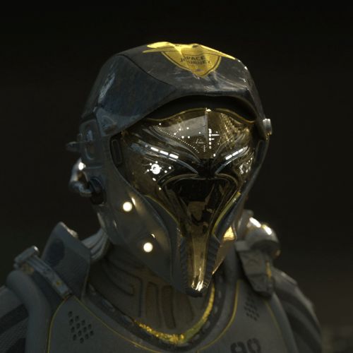 3d character alien face
