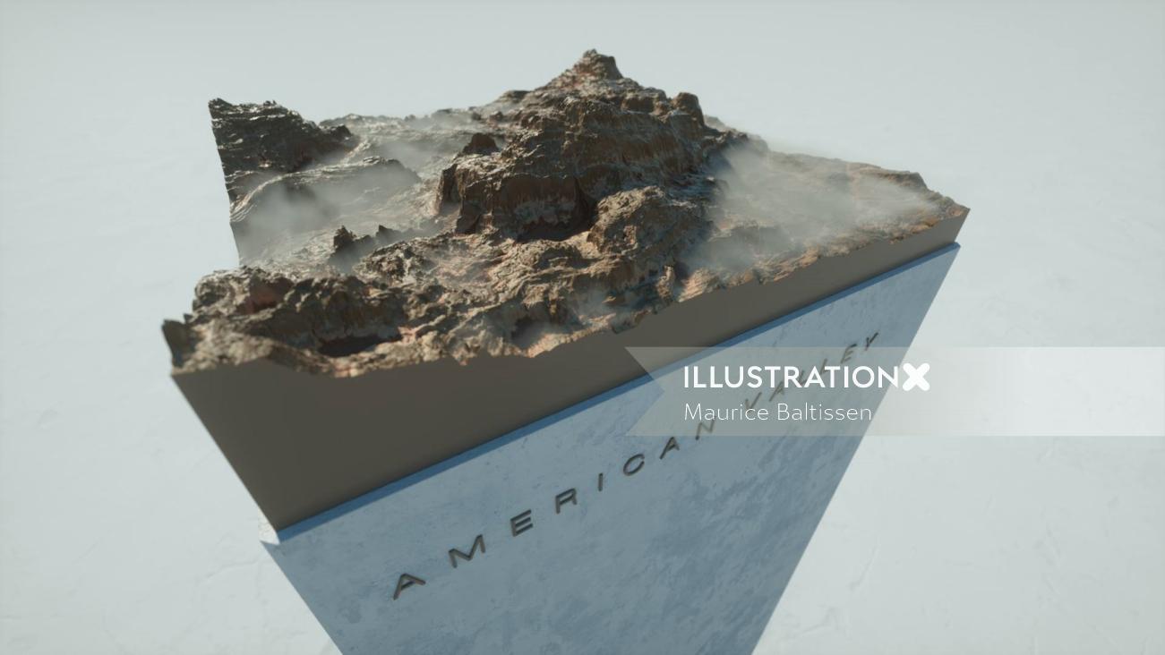 3d American valley
