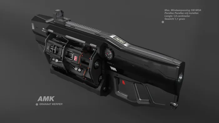 3D futuristic smart weapon design by Maurice Baltissen