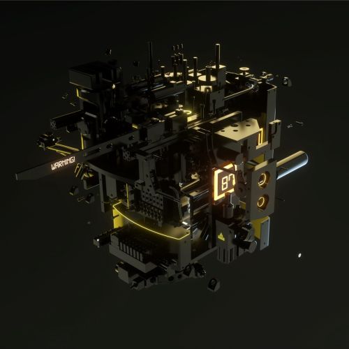 3d black machine design
