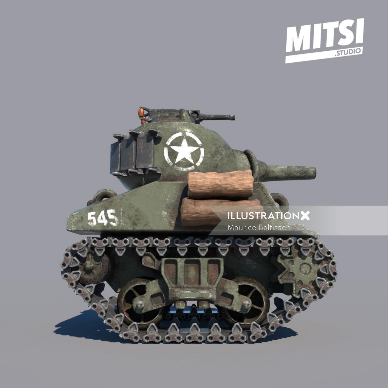 3d Mitsi Studio Tank
