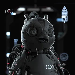 Futuristic robot bird with mechanical details by Maurice Baltissen