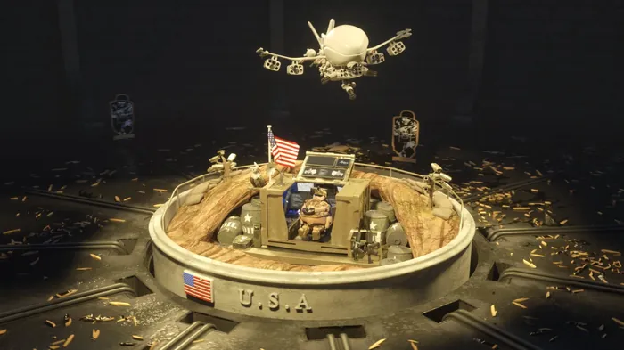 Miniature moon landing model with astronaut and spacecraft by Maurice Baltissen