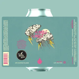 Rumble Rumble beer can label design