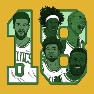 Max Erwin created the 18th logo for the Celtics 2022