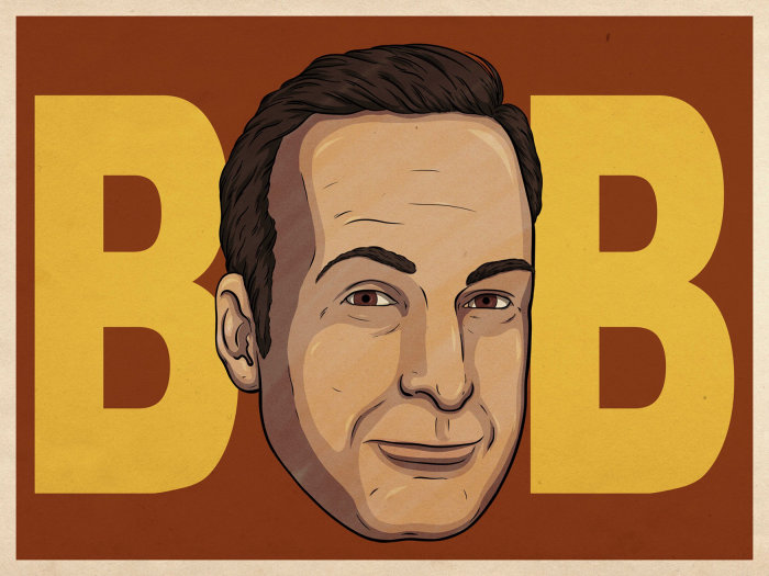 Humorous portrayal of Bob Odenkirk