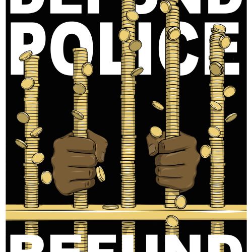 Political poster of Defund the Police