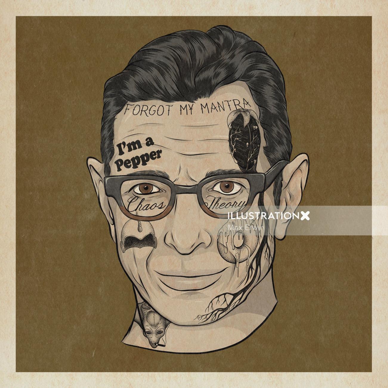 Jeff Goldblum | Illustration by Max Erwin