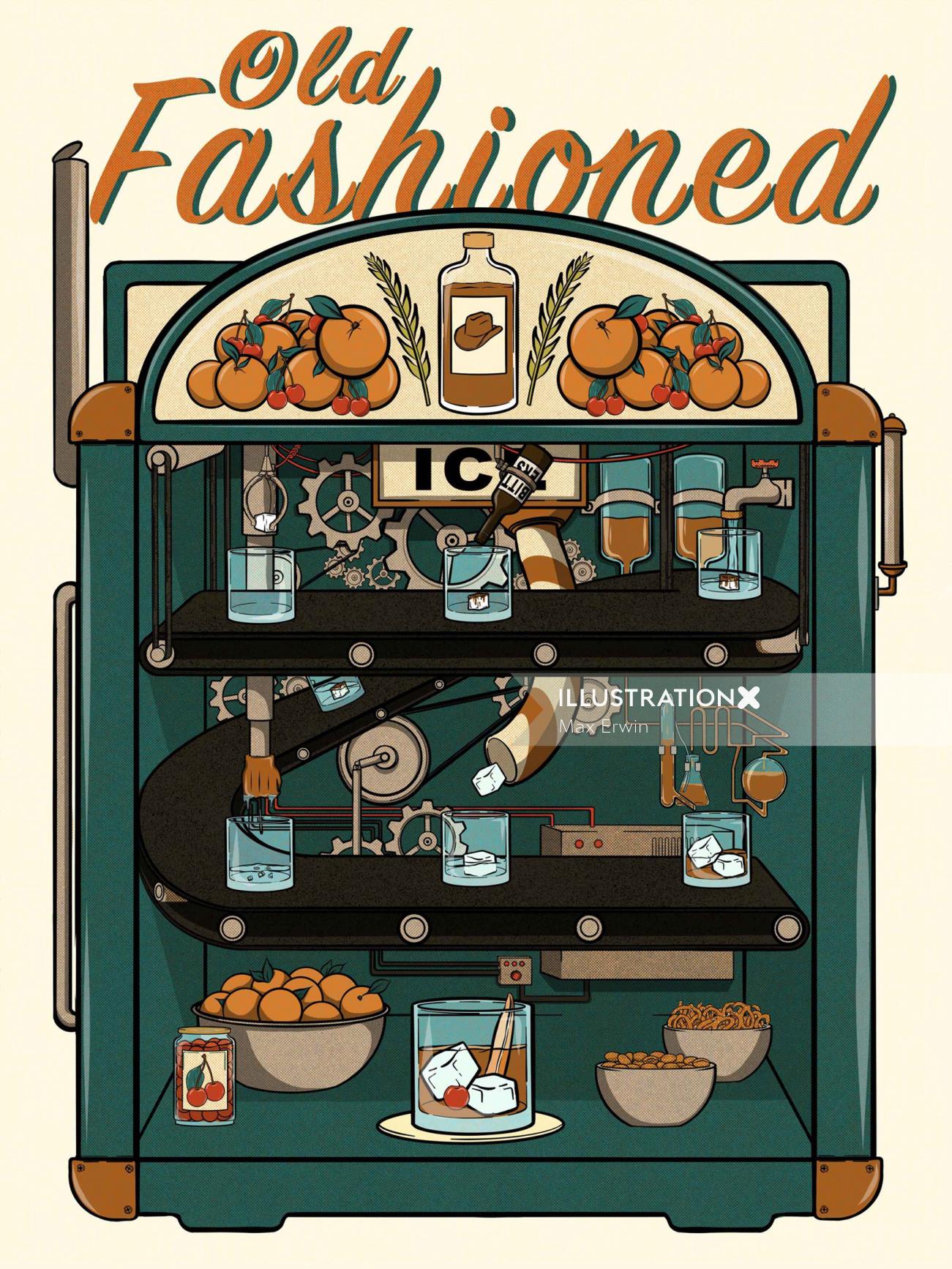 Old Fashioned Machine | Illustration by Max Erwin