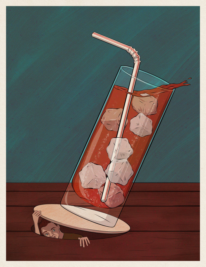 A culinary interpretation of a mixed drink