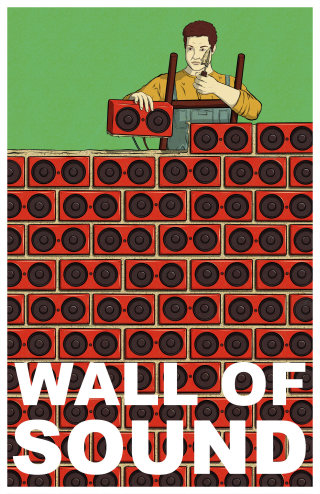 Retro poster of "Wall of Sound"