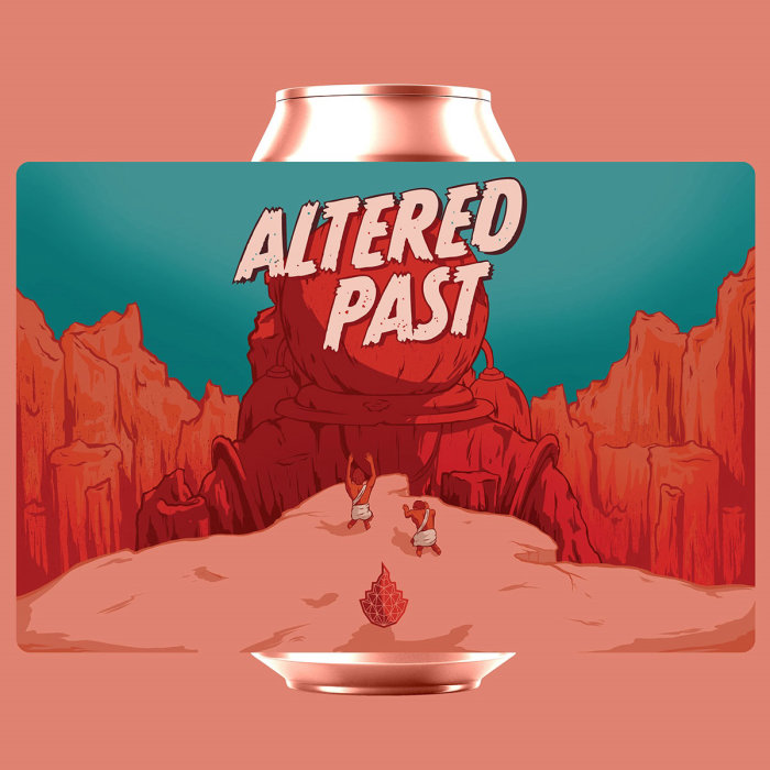 Design for Altered Past Beer's can label