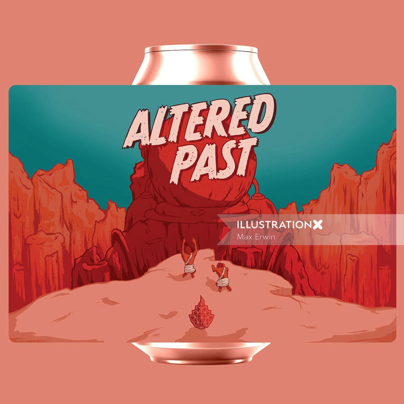 Altered Past Beerの缶ラベルデザイン