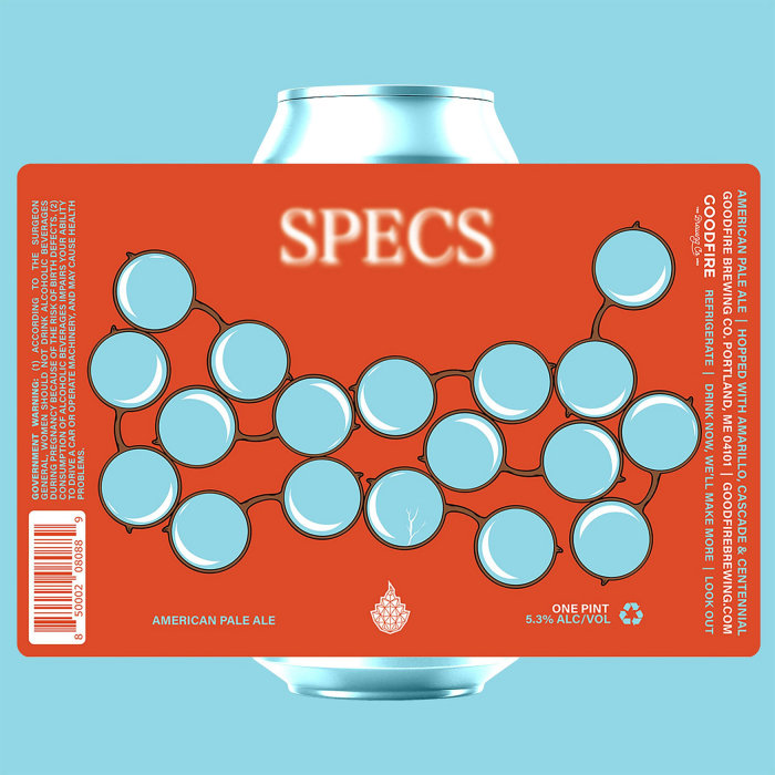 Specs beer label design for Goodfire Brewing Co.