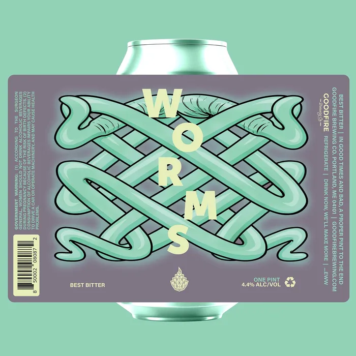 Illustration of a beer can for Goodfire Brewing Co