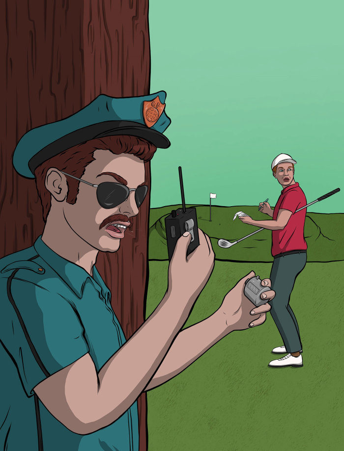 Illustration éditoriale de Golf Digest axée sur les scores de golf