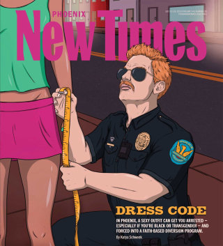 Cover art for Phoenix New Times on dress ordinance issues