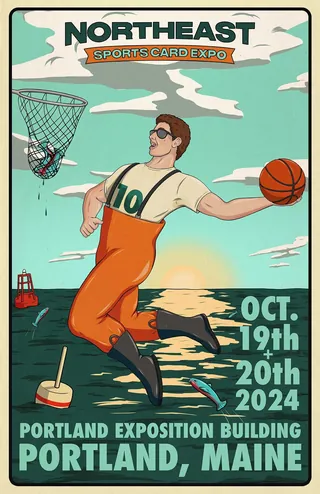 Northeast Sports Card Expo 2024 Poster | Illustration by Max Erwin