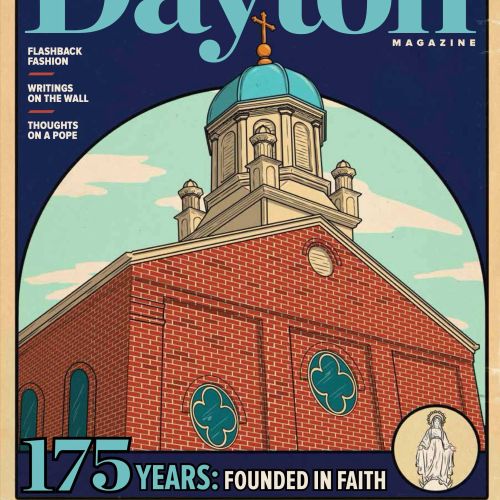 University of Dayton Magazine 175th Anniversary cover illustration by Max Erwin