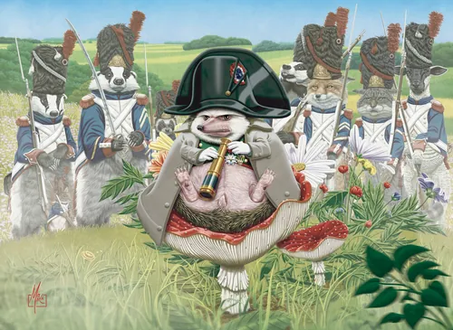 Napoleon the Hedgehog by Max Marin leads uniformed hedgehog soldiers