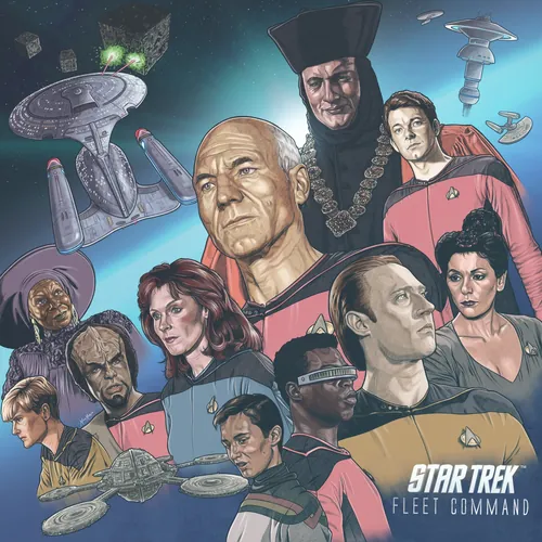 Star Trek Fleet Command character collage illustrated by Max Marin