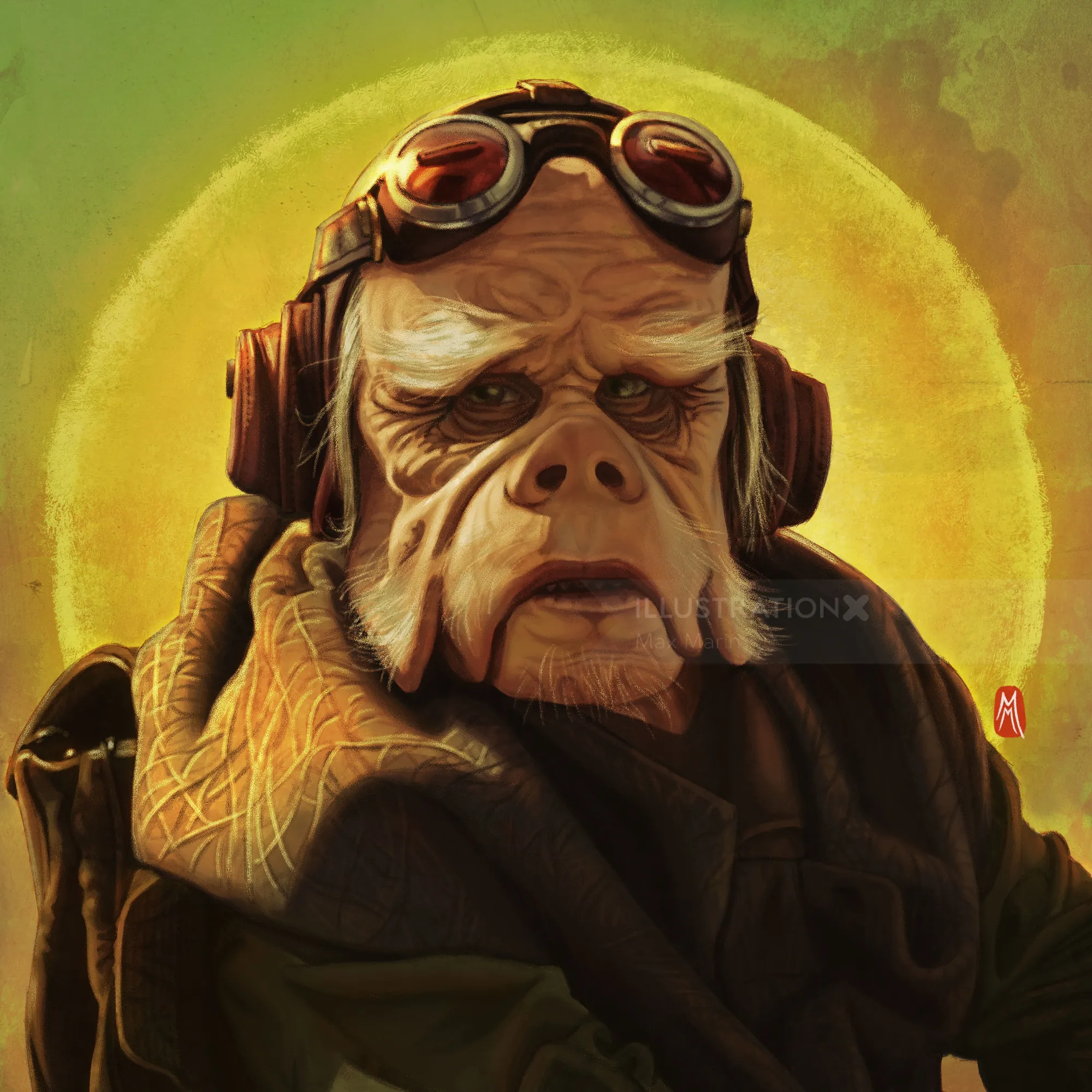 Star Wars alien character portrait by Max Marin