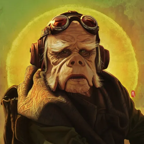 Star Wars alien character portrait by Max Marin