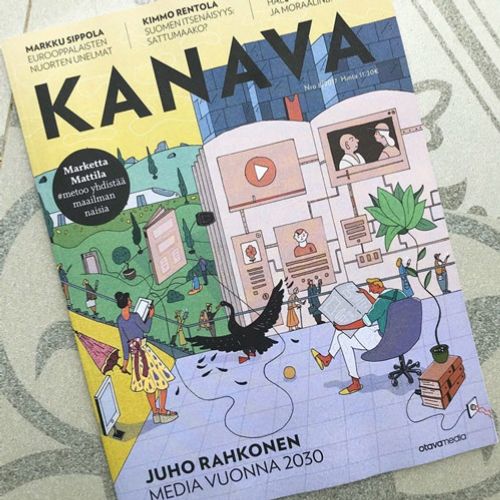 Kanava magazine cover illustration by Maxim Usik