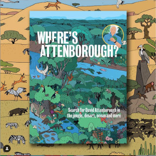 Onde está o design da capa do livro Attenborough