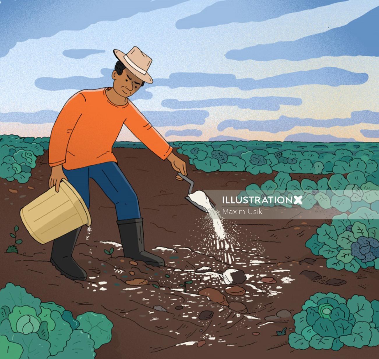 Soil needs lime! - a nature cartoon