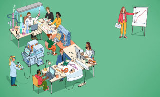 Diversité sur le lieu de travail - Illustration pour un magazine finlandais d&#39;ergothérapie