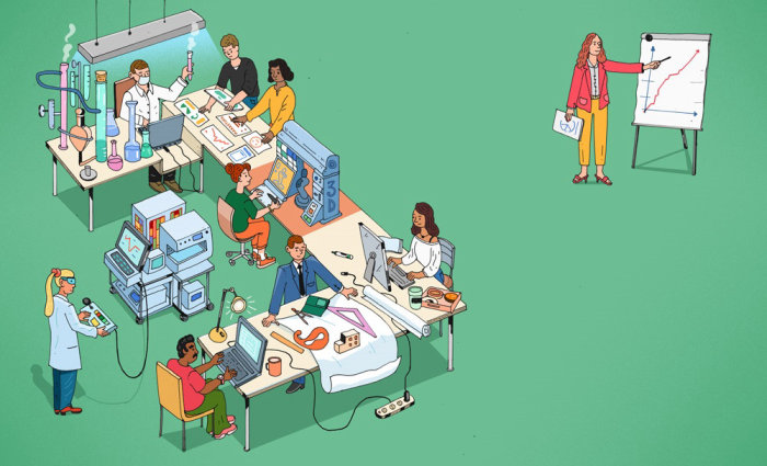 Workplace diversity - Illustration for a Finnish OT magazine spread